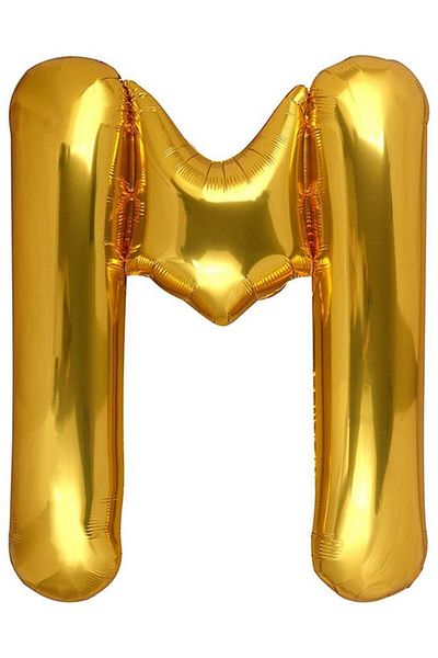 BeySüS 40 Inch Letter Foil Balloon - Gold M