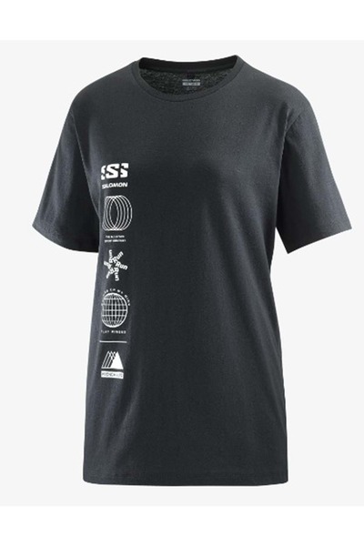 Salomon LC2233 Logo Combo SS Tee W T-shirt Γυναικείο T-Shirt ΜΑΥΡΟ