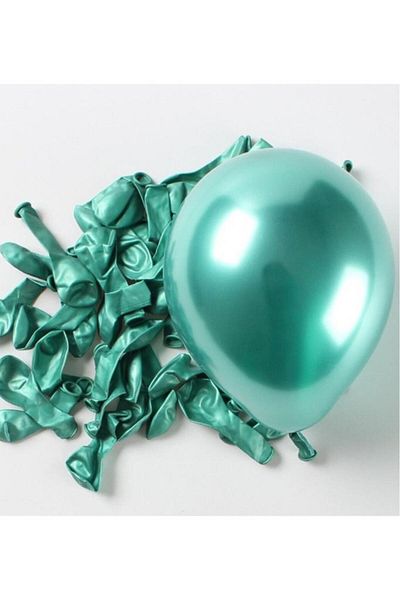 BeySüS Green Chrome Balloon - 12 Inch 10 Pieces