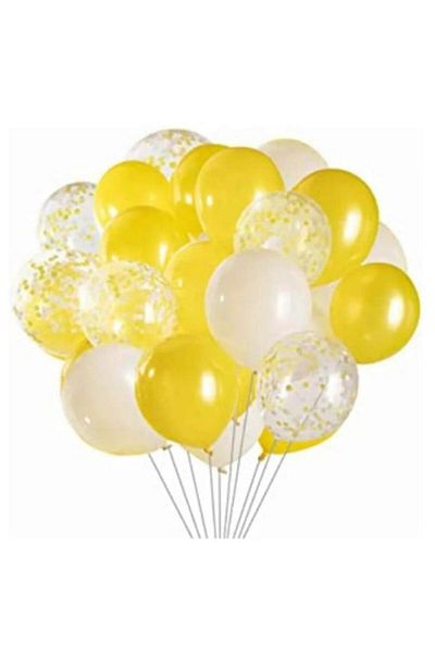 BeySüS 30Pcs Yellow Balloon Indoor Decoration Birthday Party