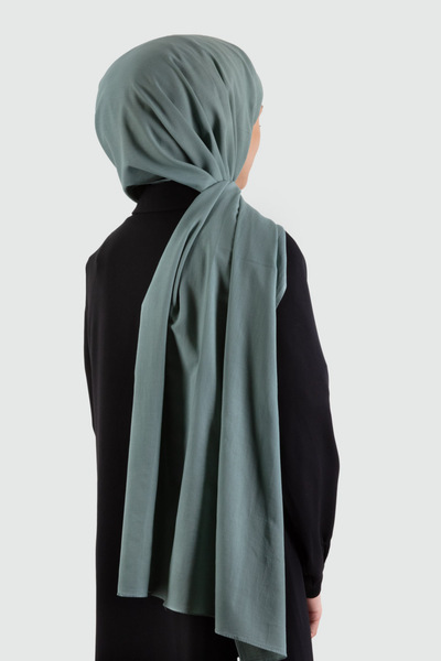 Vissona Kadın Organik %100 Pamuk Şal Koyu Mint-4