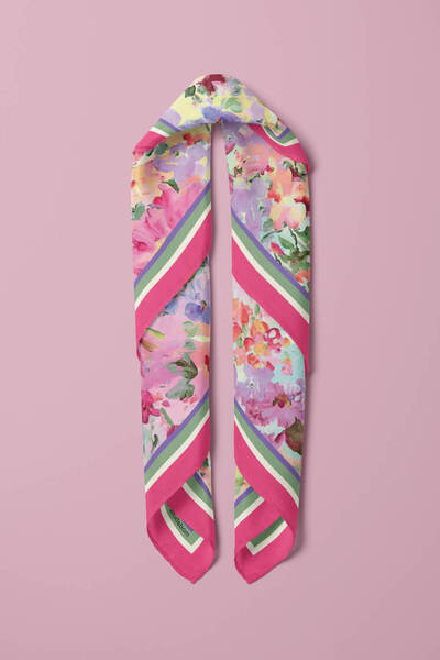 Modabutik C61 Flowers Colorful Bandana