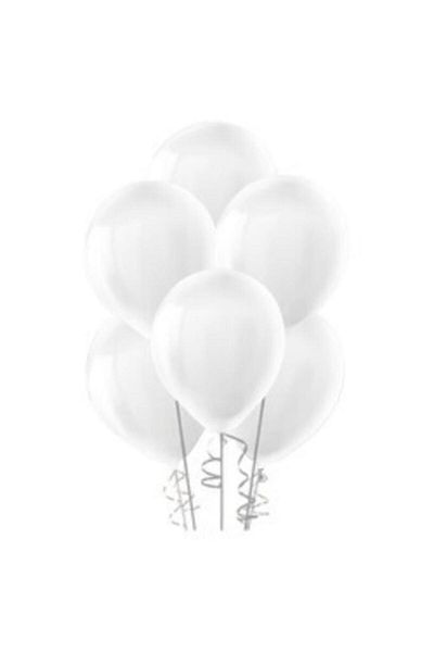 BeySüS Pastel Balloon White Decor Balloon 10 Pieces White