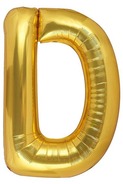 BeySüS 40 Inch Letter Foil Balloon - Gold Letter D