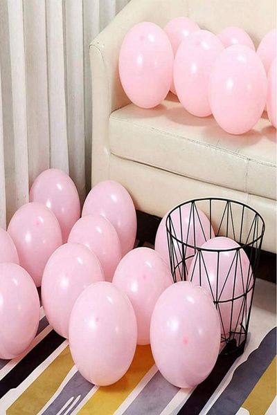 BeySüS 10 Pieces Pink Macarons Soft Pastel Balloons for Birthday