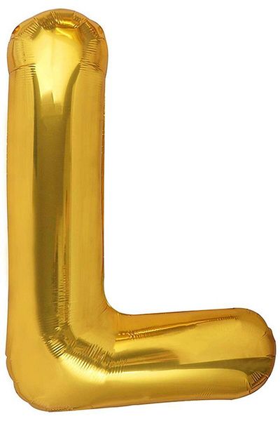 BeySüS Letter Foil Balloon Gold L Letter 40 Inch