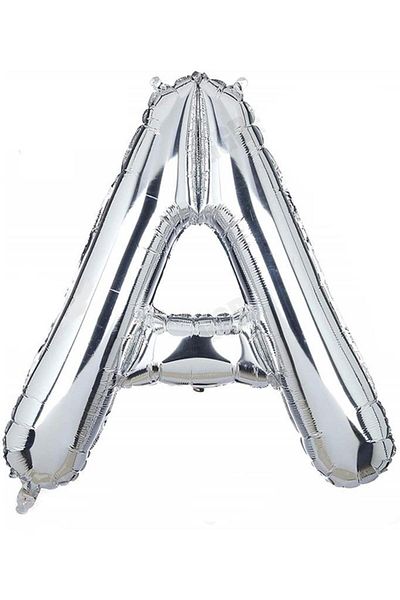BeySüS 40 Inch Silver Color Letter Foil BAlloon - Letter A