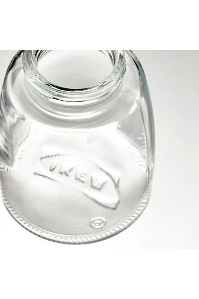IKEA 365+ 4-Piece Spice Jar Set With Plastic Sheeting Clear/Black 6.5x8.5cm