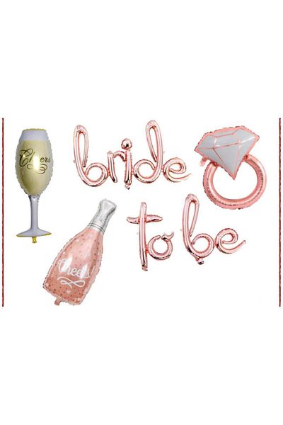 BeySüS Bride To Be Balloon Set Bachelorette Sets Rose Champagne Balloon