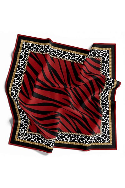 VİOLLA Eșarfă Twill Damă Roșu Claret 90x90