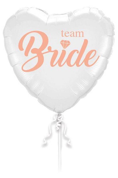 BeySüS Bride to Be White Heart Foil Balloon Set