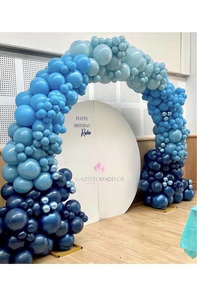 BeySüS 100 Pieces Chrome Blue - Night, Storm and Glass Balloon Chain