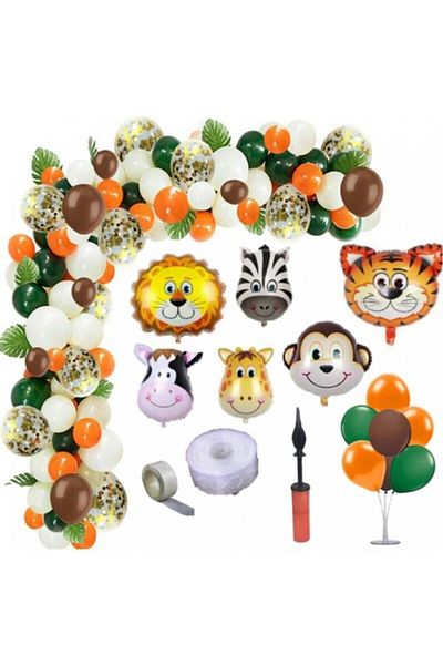 BeySüS Balloon Safari Themed Birthday Set