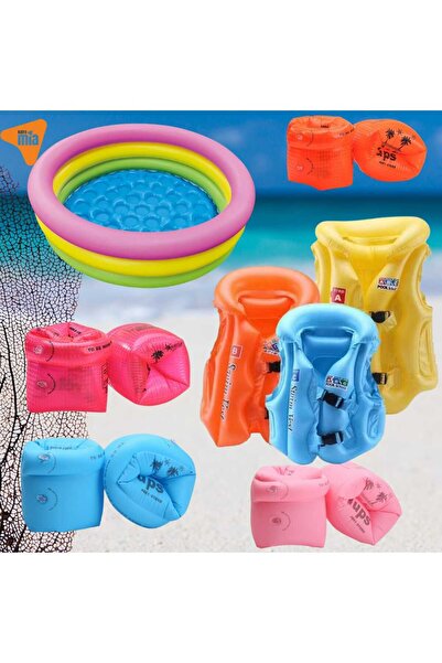KATREMİA Şişme Havuz Deniz Yeleği Çocuk ( Sarı-turuncu-mavi)