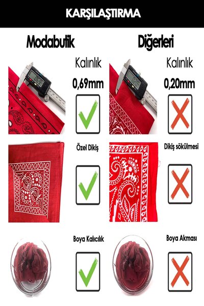 Modabutik H35 Kadın Su Yeşili Krem Amazon Desenli Bandana Hyl Dg01124-22