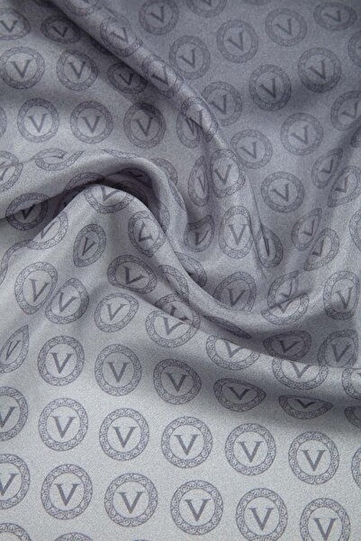 Vissona Γυναικείο σάλι Fresh Silk - 90x210 Γκρι Χρυσό