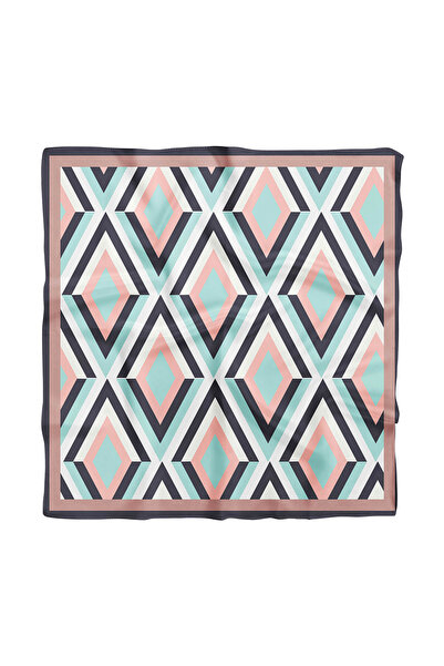 Modabutik Z13 Kadın Büyük Baklava Desenli 50x50 Bandana Dg0722-22