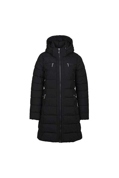 Tommy Hilfiger Women's Hooded Coat Tw2Mp810-Black