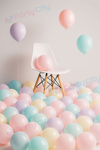 Party City 10’lu Soft Pastel Balon Seti – Karışık Renk Lateks Balonlar | Doğu...