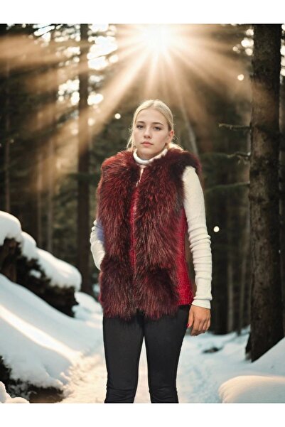 mzpkartan Women's Reks Hooded Vest - Red