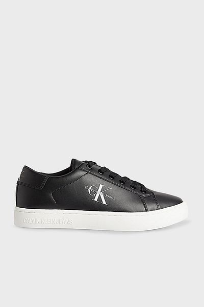 Calvin Klein Ανδρικά αθλητικά παπούτσια - Λεπτομέρειες στο πλάι και τη γλώσσα, με κομψό λογότυπο μαύρο
