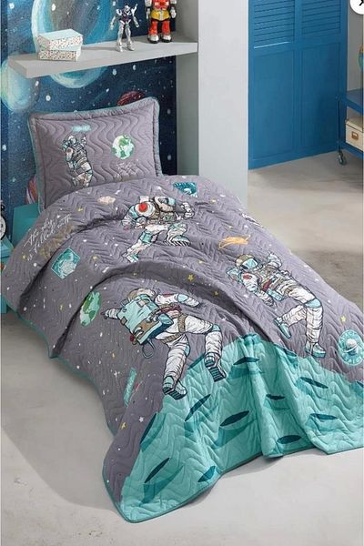 Clasy مفرش سرير شبابي من القطن بنسبة 100% من Aran Textile - أنثراسايت