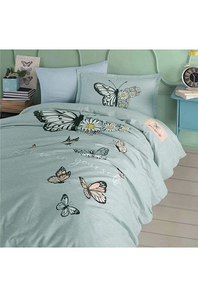 Clasy Daisy Love v1 Mint - Единичен комплект кувертюри Young ранфорс