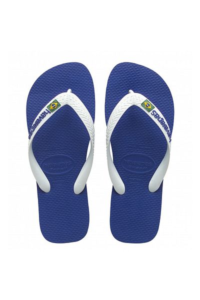 Havaianas شبشب أزرق بشعار البرازيل