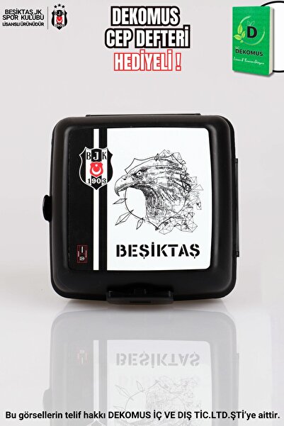Beşiktaş "dekomus Cep Defteri Hediyeli" Lisanslı 2 Katlı Beslenme Kutusu / Lu...