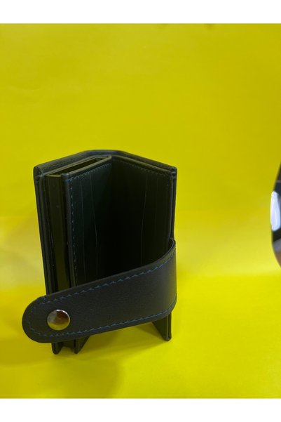 shop Mechanism Card Holder Snap Coin Compartment Stylish Design