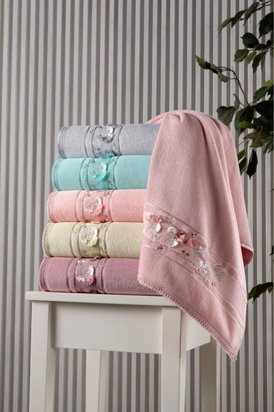 Fiesta Кадифе Двосторонній бордюр 3D вишивка Rennkli 100% бавовна 6 штук 30x5...