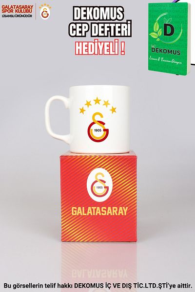 Galatasaray "دفتر جيب DEKOMUS مع هدية" كأس مرخص من الموسم الجديد 5 نجوم