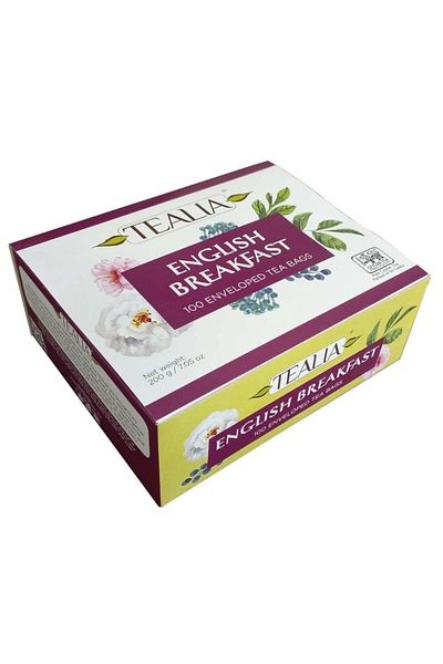 TEALIA Tilia English Breakfast Tea Box (2g x 100 Sachets)
