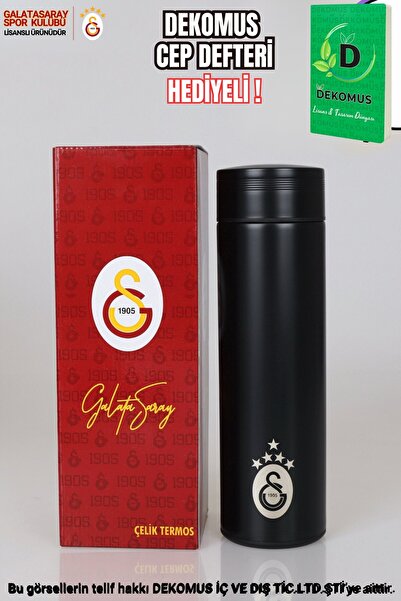 Galatasaray "dekomus Cep Defteri Hediyeli" Lisanslı Çelik Termos 500 ml