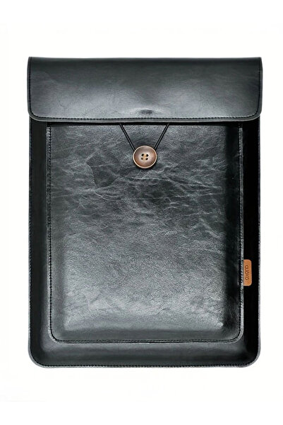 ÇANTA Notebook Bag 35X25,5 cm Women Men Laptop Bag Mac11 Protective Case 14''Inc Black & Tan