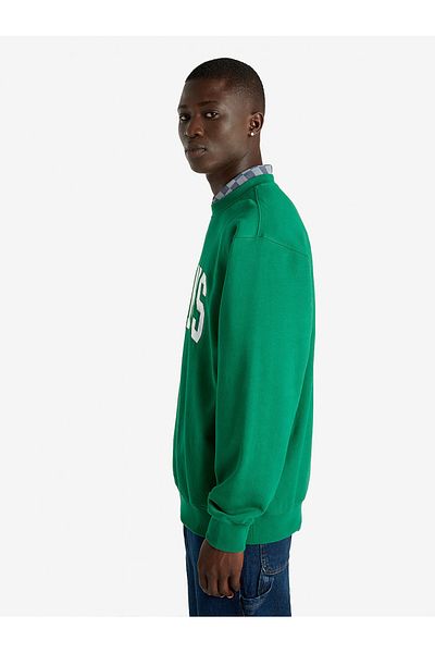 Vans Оригинален мъжки зелен суичър Varsity Loose Crew