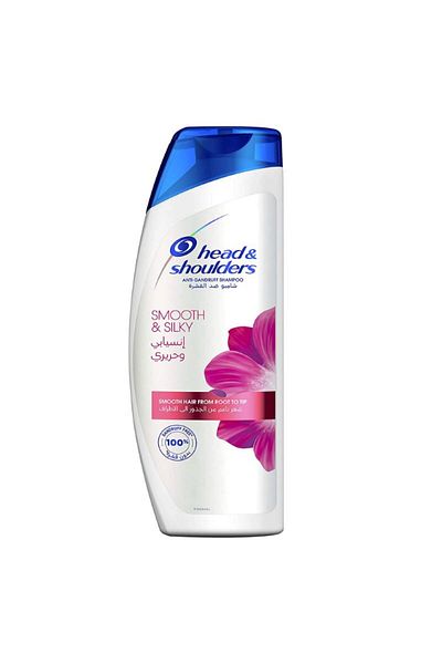 Head&Shoulders نصف دستة - شامبو هيد آند شولدرز المضاد للقشرة ناعم وحريري 400 مل - 6 زجاجات