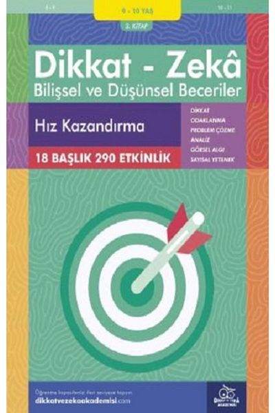 Dikkat ve Zeka Akademisi Attention Intelligence - Cognitive and Intellectual Skills 9-10 Years Old Speed ​​Gain 3Rd Book