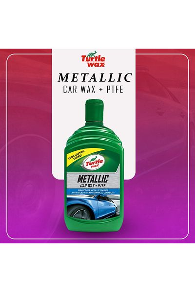 Turtle Wax Metallic Car Wax Ptfe – Designed For Metallic Paints, Enhanced Durability And Shine