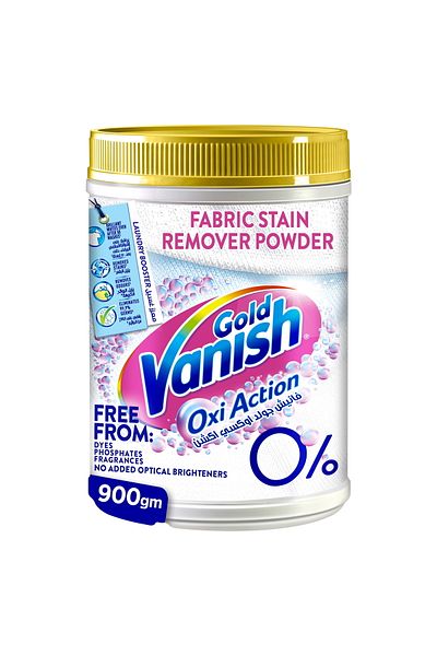 Vanish Stain Remover Oxi Action Gold Powder White 900 G Fast Action Stain Removal For White