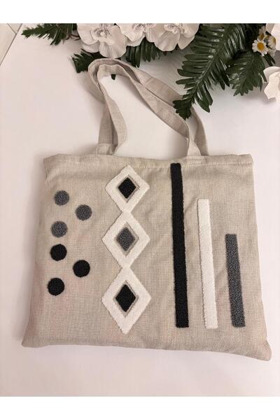 Mustgross حقيبة كتان بسحاب للشاطئ والاستخدام اليومي قطعة واحدة مقاس 42 × 34 سم وحزام 26 سم