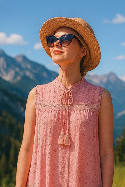 MODA Fisto Embroidered Lined Sleeveless Long Dress, Dress, Fisto Dress, Sleeveless Dress, Lined Dress