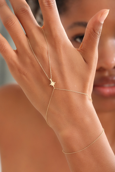 Altınkesesi 14 Ayar Altın Forse Zincirli Kutup Yıldızı Şahmeran