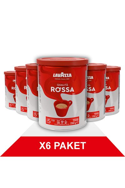LavAzza Qualità Rossa Filter Coffee Canister (250Gr) X6
