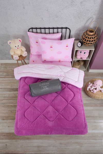 Sudemhome Μονό σετ ύπνου Welsoft Παπλωματάκι διπλής όψης Wellsoft Fluffy Fleece και σεντόνι 100x200