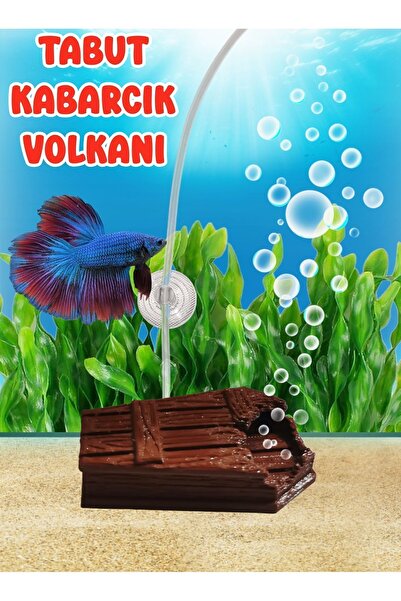 Akvaryum Beta Balık için Kabarcık Volkanı Akvaryum Fanus Habitat Teraryum için Akvaryum Dekoru Akvaryum Süsü