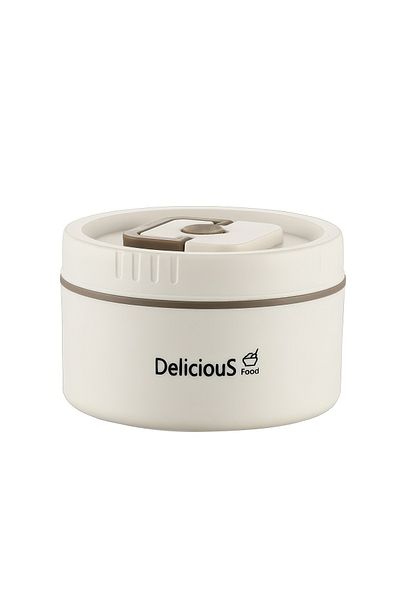 Weather Forecast 600ml Cream 304 Steel Food Food Storage Container - Warm-Proof Cin896By