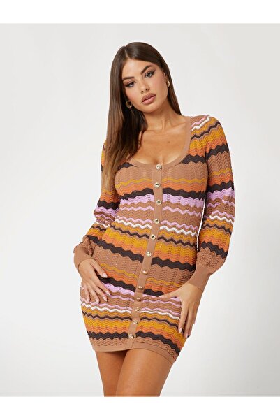 Guess Vırgınıa Chevron Dre Elbise