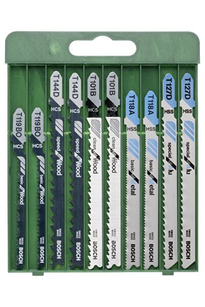 Bosch 10 Parça Dekupaj Testere Seti Karışık - 2609256746