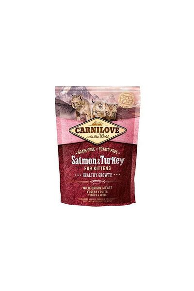 Carnilove Cat Dry Food With Salmon And Turkey For Kittens 400 gram - 10 Piece In Box